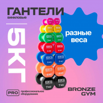 Гантели для аэробики виниловые BRONZE GYM FA-VD5 5 кг (пара)