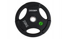 Диск олимпийский обрезиненный 3-х хватовый HASTTINGS Digger HD51C1C-20 (20 кг)