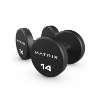 Обрезиненные гантели MATRIX MAC-60RUB-DB-R 60 кг (пара)