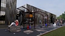Двойная уличная мультистанция с рукоходом DESIRE FITNESS Open Air Quattro Double